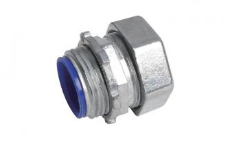 EMT CONNECTOR - COMPRESSION TYPE WITH INSULATING THROAT - ZINC DIE CAST