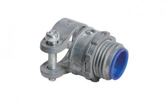 FLEXIBLE METAL CONDUIT SQUEEZE CONNECTOR WITH INSULATED THROAT - ZINC DIE CAST
