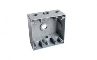 WEATHERPROOF BOXES - DOUBLE GANG (4 HOLES) - ALUMINUM