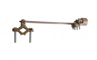 GROUND CLAMP WITH STRAP - BRONZE