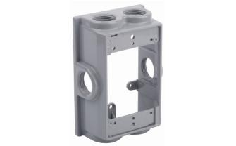 SWING - ARM - EXTENSION ADAPTERS - 3 - 1/2" * 5 - 1/4" * 1 - 1/2" DEEP - SIX THREADED OUTLETS - ALUMINUM