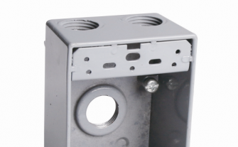 WEATHERPROOF BOXES SINGLE GANG (4 HOLES) - ALUMINUM