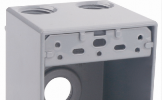 SINGLE GANG DEEP WEATHERPROOF BOX OUTLETS (5 HOLES) - ALUMINUM